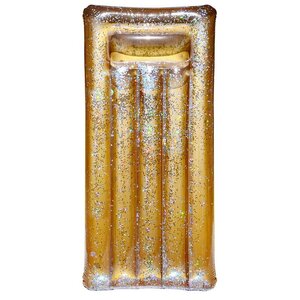 Matelas gonflable à paillettes dorées 181 cm
