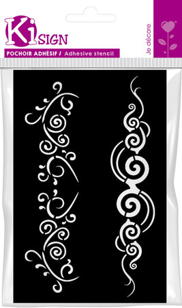Pochoir adhésif Spirale tatoo 12x18 cm