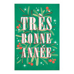 Carte De Vœux Noël Chic Houx - Draeger paris