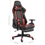 vidaXL Chaise de jeu pivotante avec repose-pied Rouge PVC