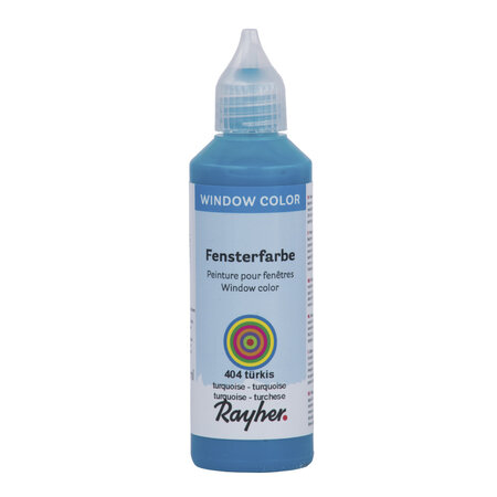 Peinture sur fenêtre Turquoise
