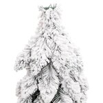 vidaXL Sapin de Noël artificiel pré-éclairé avec 60 LED/neige floquée