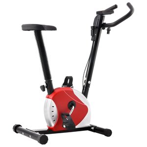 vidaXL Vélo d'appartement avec résistance à courroie Rouge