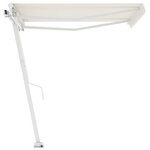 vidaXL Auvent automatique sur pied 350x250 cm Crème