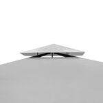 vidaXL Tonnelle avec toit 3x4 m Blanc crème