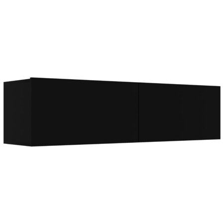 vidaXL Meuble TV Noir 120x30x30 cm Aggloméré