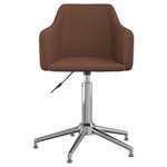 vidaXL Chaises pivotantes à manger lot de 4 marron tissu