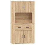 vidaXL Buffet haut Chêne sonoma Bois d'ingénierie