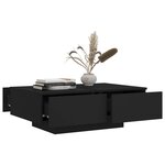 vidaXL Table basse Noir 90x60x31 cm Aggloméré