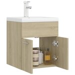 vidaXL Armoire d'évier avec lavabo intégré Chêne sonoma Aggloméré