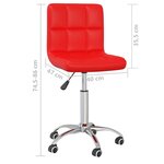 vidaXL Chaises à manger pivotantes lot de 2 rouge similicuir