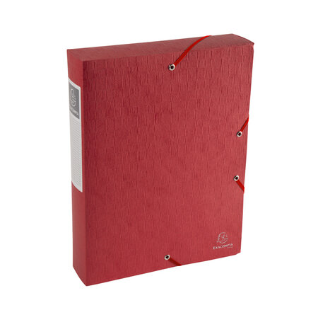 Boite De Classement Exabox Dos 60mm Carte Lustrée Scotten - A4 - Rouge - X 10 - Exacompta