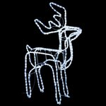 vidaXL Rennes de Noël 3 Pièces Blanc froid 76x42x87 cm