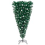 vidaXL Arbre de Noël artificiel renversé pré-éclairé et boules 120 cm