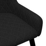 vidaXL Chaises à manger lot de 2 noir tissu