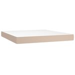 vidaXL Sommier tapissier matelas LED Cappuccino 180x200 cm Similicuir