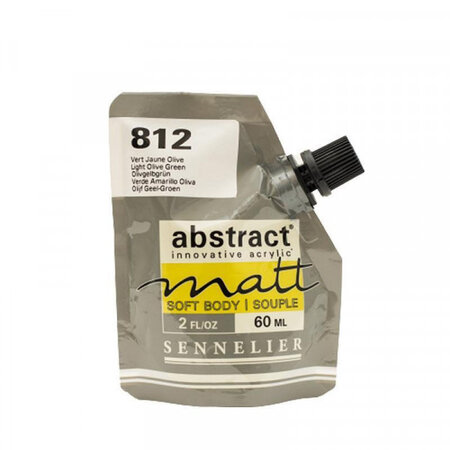 Peinture acrylique abstract matt - vert jaune olive - sachet 60ml - sennelier