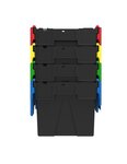 (1 BAC NAVETTE) Bac navette avec couvercle couleur BLEU 63L