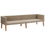 vidaXL Salon de jardin 3 Pièces avec coussins Résine tressée Beige