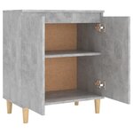 vidaXL Buffet avec pieds en bois Gris béton 60x35x70 cm Aggloméré