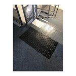 Dalles podotactiles en caoutchouc noir 420 x 800 mm 1 5kg
