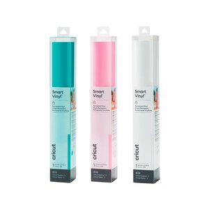 3 vinyles permanents 91 x 33 cm - aqua  blanc  rose clair