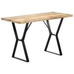 vidaXL Table de salle à manger 120x60x76 cm Bois solide de manguier