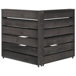 vidaXL Salon de jardin 6 Pièces Bois de pin imprégné de gris
