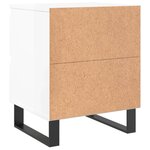 vidaXL Table de chevet Blanc brillant 40x35x50 cm Bois d’ingénierie