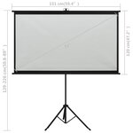 vidaXL Écran de projection avec trépied 72" 4:3