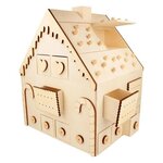 Calendrier De L'Avent Maison- 26 5X31X23 5 Cm - Bois