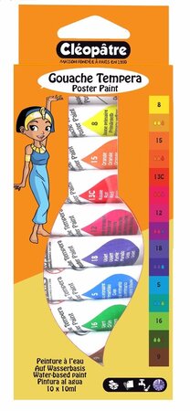 Gouache 10 ml 10 tubes