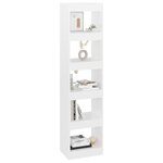 vidaXL Bibliothèque/Séparateur de pièce Blanc brillant 40x30x166 cm