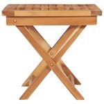 vidaXL Chaises longues 2 Pièces avec table et coussin Bois de teck solide