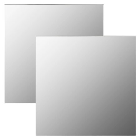 vidaXL Miroirs muraux 2 Pièces 60x60 cm Carré Verre