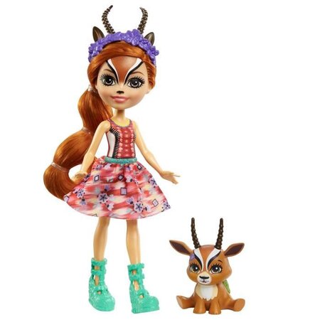 Enchantimals poupée gabriela gazelle 15 cm et relais