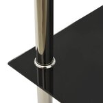 vidaXL Table 2 niveaux Transparent et noir 38x38x50 cm Verre trempé