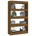 vidaXL Bibliothèque/Séparateur de pièce Chêne marron 80x30x135 cm