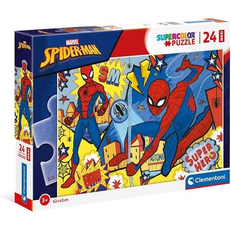 Clementoni - 24216 - SuperColor 24 pieces Maxi - Spiderman