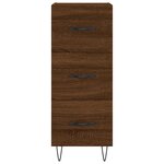 vidaXL Buffet haut Chêne marron 34 5x34x180 cm Bois d'ingénierie