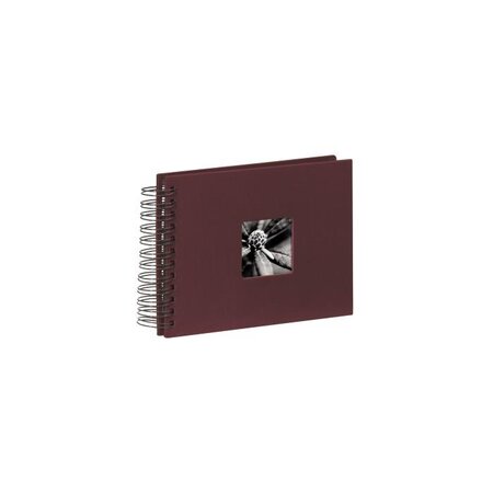 Album photo à spirales 'Fine Art', 24 x 17 cm, 50 pages noires, bordeaux HAMA