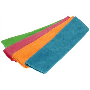 Set de 4 lavettes Micro-fibres 36 x 38 cm Vert, Orange, Rose Turquoise VILEDA