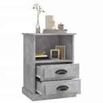 vidaXL Table de chevet gris béton 43x36x60 cm