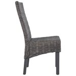 vidaXL Chaises à manger lot de 2 marron rotin kubu et bois de manguier
