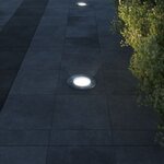 vidaXL 3 Pièces Lampes encastrables au sol d'extérieur Rond