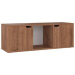 vidaXL Meuble TV Chêne marron 88 5x27 5x30 5 cm Aggloméré