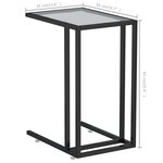 vidaXL Table d'appoint pour ordinateur Noir 50x35x65 cm Verre trempé