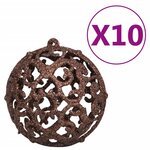 vidaXL Set de boules de Noël avec pic et 300 LED 120Pièces Doré et bronze
