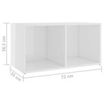 vidaXL Meubles TV 2 Pièces Blanc brillant 72x35x36 5 cm Aggloméré