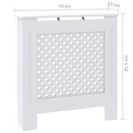 vidaXL Cache-radiateur MDF Blanc 78 cm